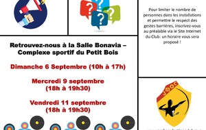 Information / Initiation / Présentation des disciplines et des armes / Inscriptions